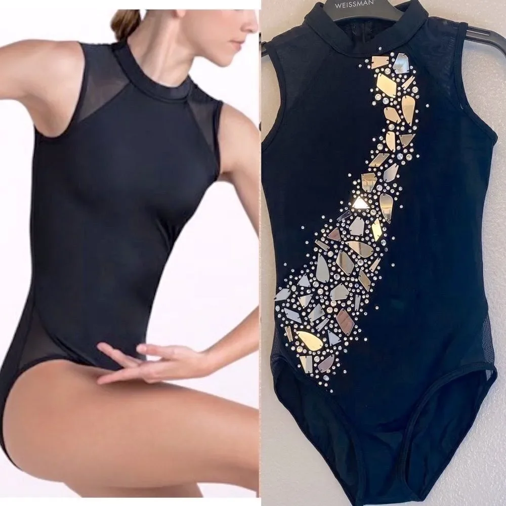 WEISSMAN Dance contemporary solo black Crystal illusion competition MT9746 MC